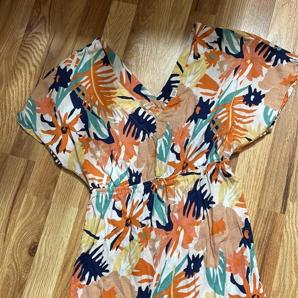 ROXY Women's size Small GORGEOUS Linen Vintage Style Dress Lightweight - Picture 3 of 3